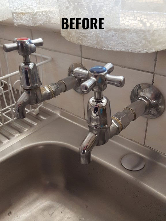 Bingham Plumbing & Gas - Old Dripping Taps Before Replacement